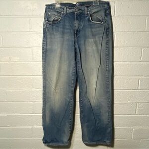 Men’s 7FAM y2K Baggy Relaxed Fit jeans Size 34 Waist Used Distressed 31 inseam